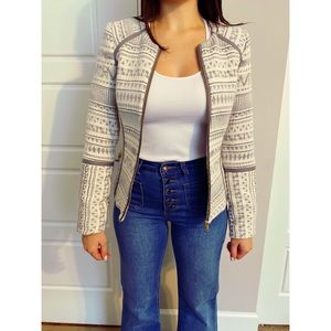 Blazer - H&M White/Gray Aztec Print
